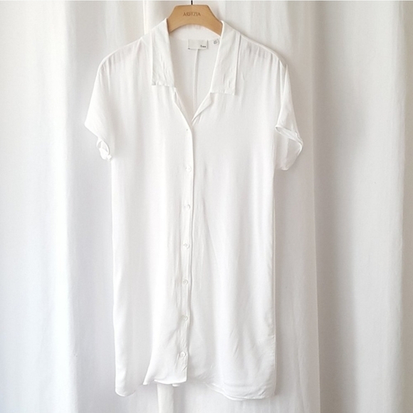 🇨🇦 Aritzia Wilfred Free Radhika White Shirt Dress - Picture 3 of 10